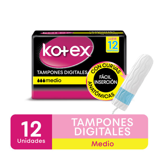 Tampones Digitales Kotex Medio X 12 Unidades